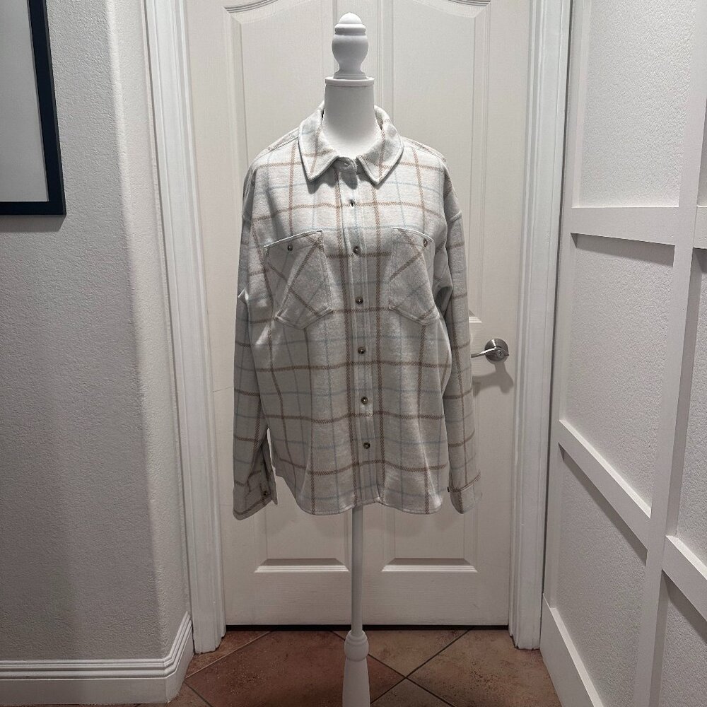Member's  Mark Women's Cozy Button Down Shirt Size L